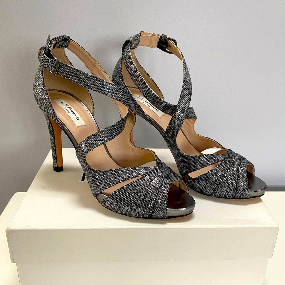 LK Bennett Megan Heel in Pewter